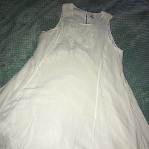 Women’s White Tank Top Sleeve Short Dress!